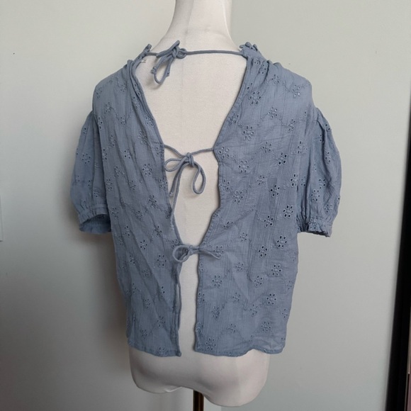 Free people letters to Juliet baby blue eyelet top XS - Picture 7 of 8